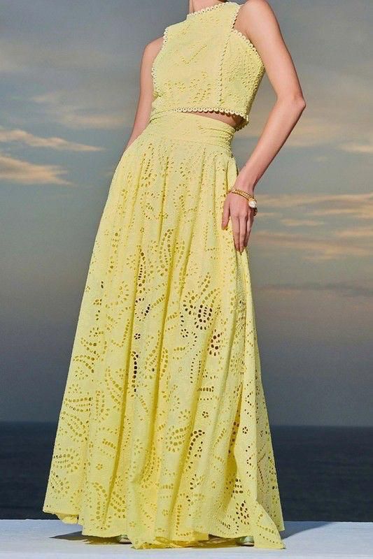 Embroidered Top and Skirt Set – SUNDAY UP