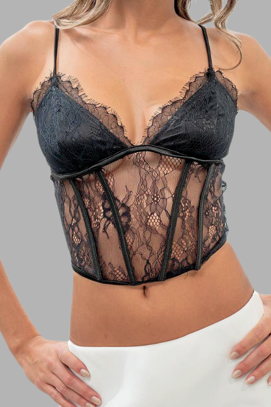 Corset-style Lace Top - Kigr BoTang
