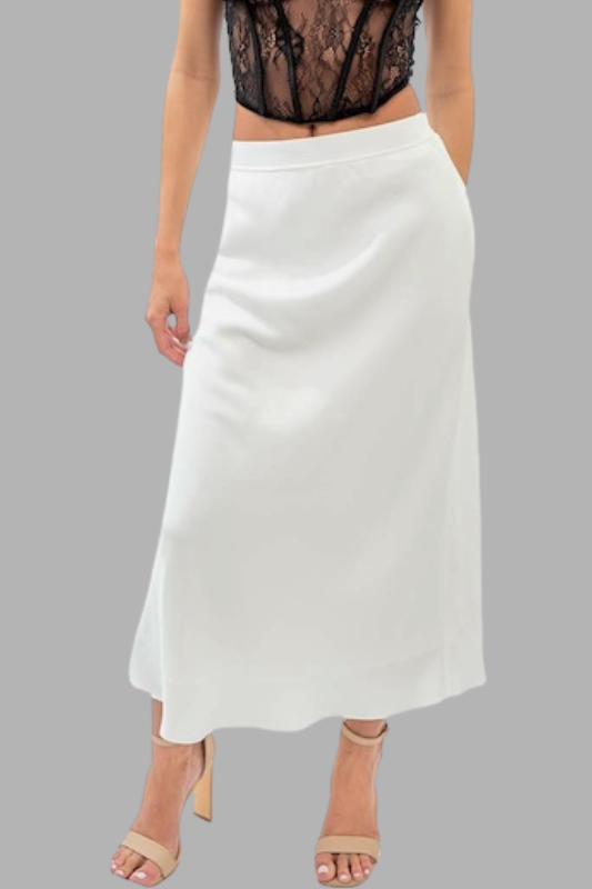 White Long Skirt - current air